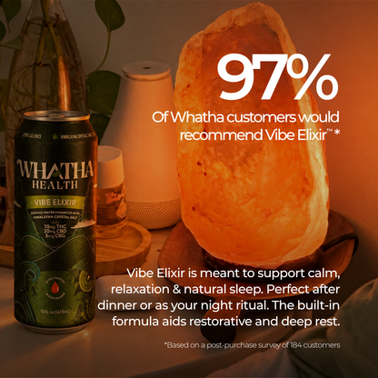 Vibe Elixir is meant to support calm, relaxation & natural sleep.