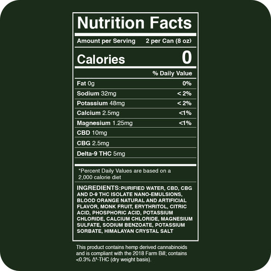 Vibe Elixir's Nutrition facts