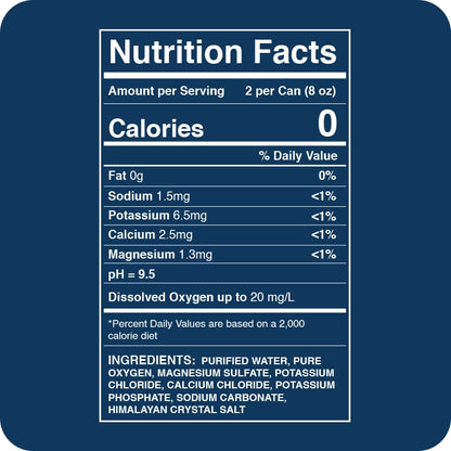 Zen Hydrate's Nutrition Facts
